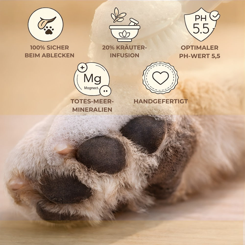 Duo-Pflegeset Bert & Hugo: Ritual 5.5 Wissenschaft für Pfoten & Bäuchlein + Pfoten-Umarmung