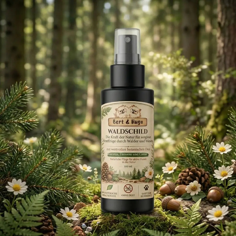 Bert & Hugo Waldschild – Natürliches Schutzritual für Hunde (100 ml)