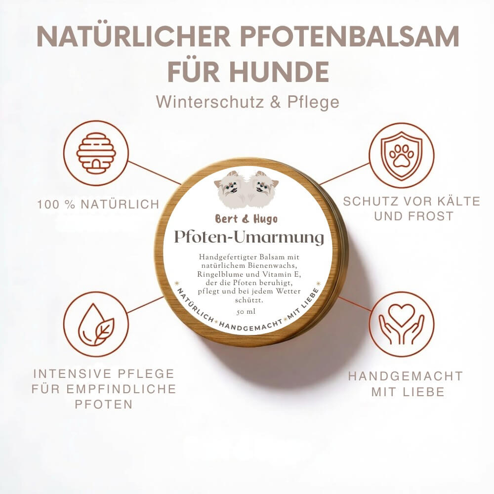 Duo-Pflegeset Bert & Hugo: Ritual 5.5 Wissenschaft für Pfoten & Bäuchlein + Pfoten-Umarmung